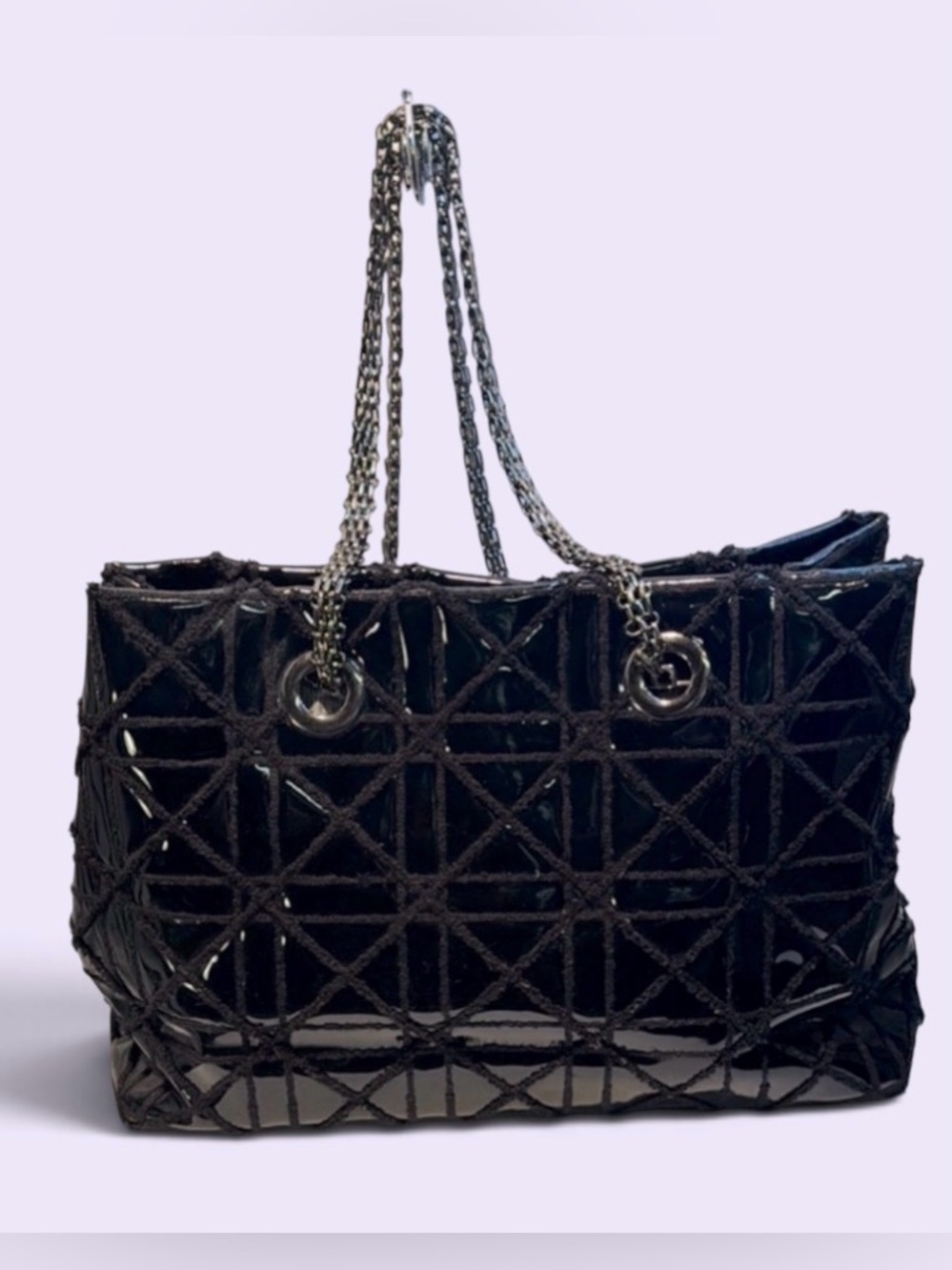 Big Buddha Black Quilted Tote Bag